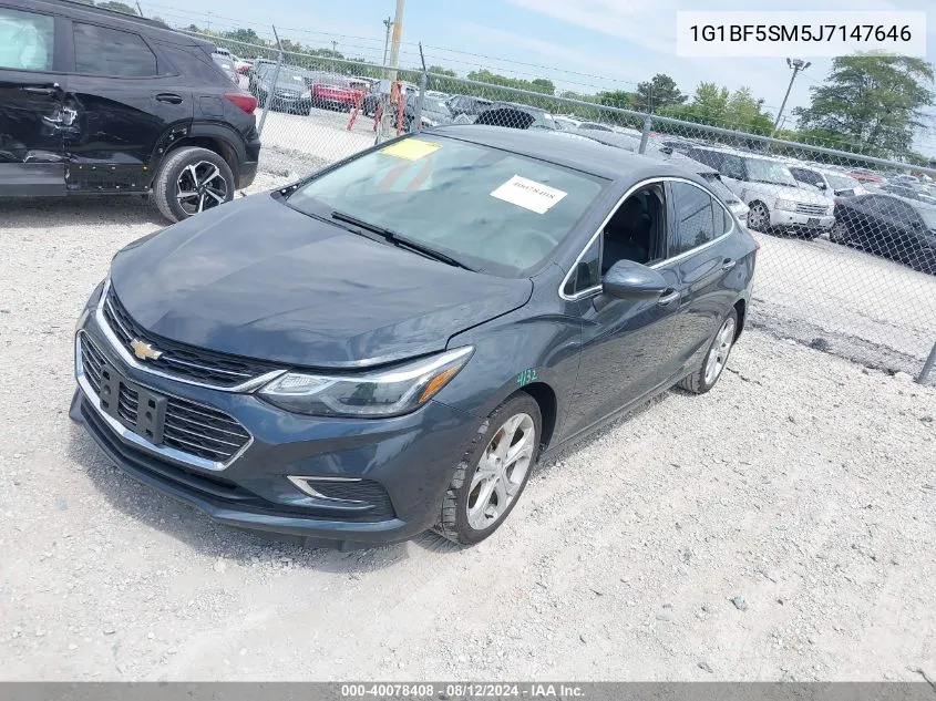 1G1BF5SM5J7147646 2018 Chevrolet Cruze Premier Auto