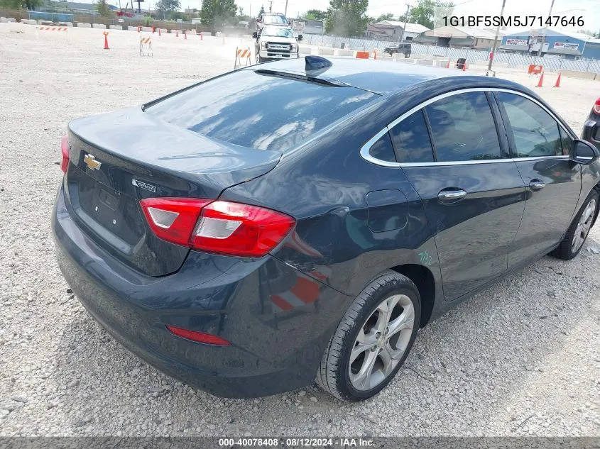 2018 Chevrolet Cruze Premier Auto VIN: 1G1BF5SM5J7147646 Lot: 40078408