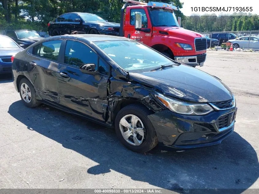 2018 Chevrolet Cruze Ls Auto VIN: 1G1BC5SM4J7193655 Lot: 40098830