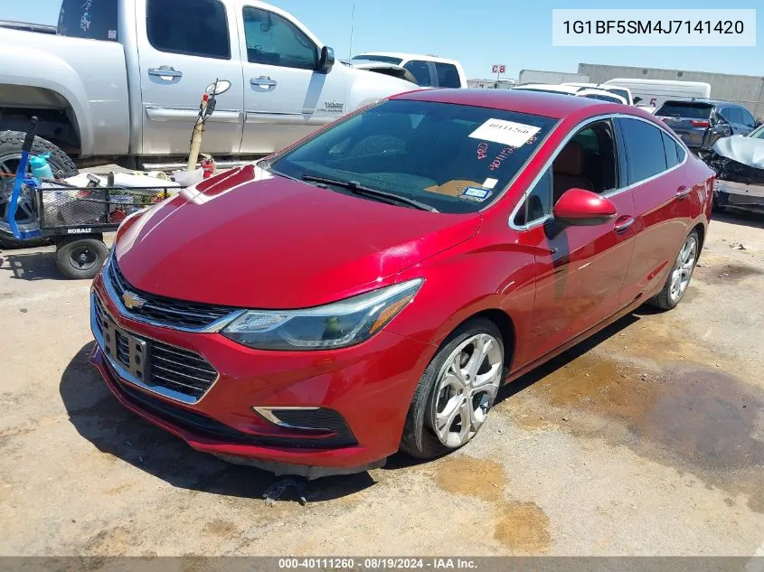 1G1BF5SM4J7141420 2018 Chevrolet Cruze Premier Auto