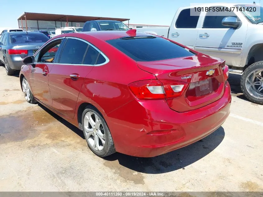 1G1BF5SM4J7141420 2018 Chevrolet Cruze Premier Auto