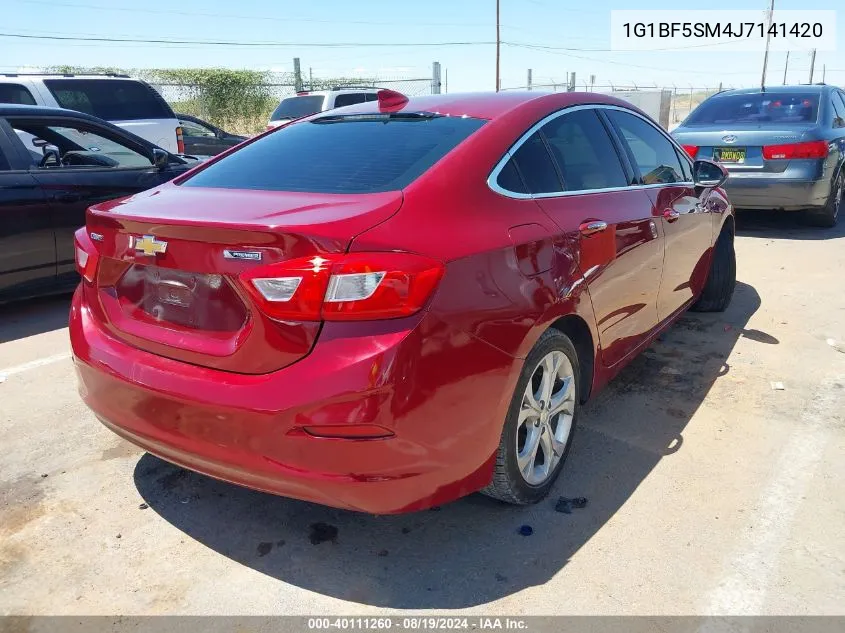 1G1BF5SM4J7141420 2018 Chevrolet Cruze Premier Auto