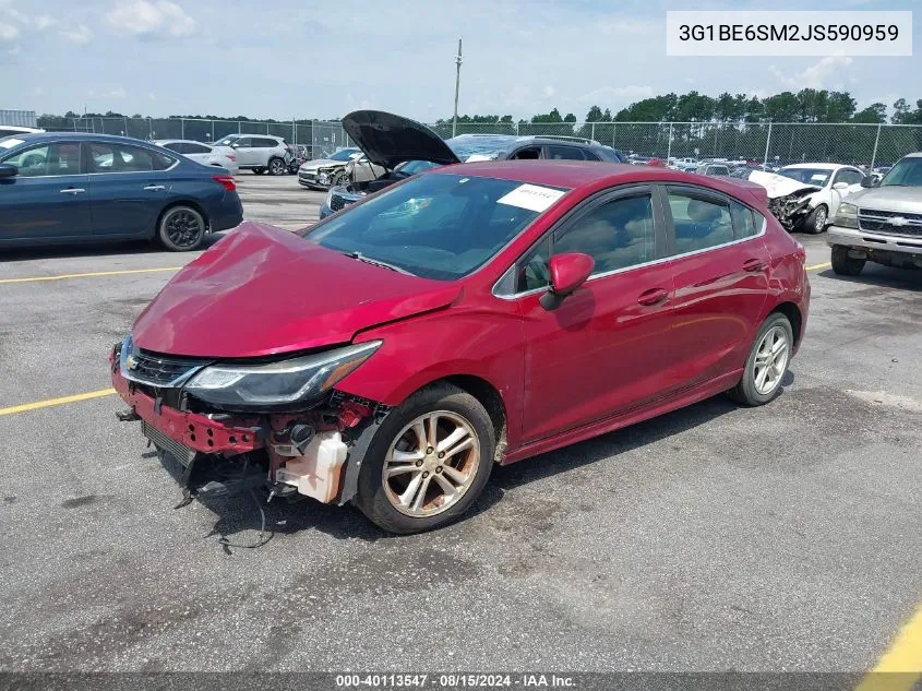 2018 Chevrolet Cruze Lt Auto VIN: 3G1BE6SM2JS590959 Lot: 40113547