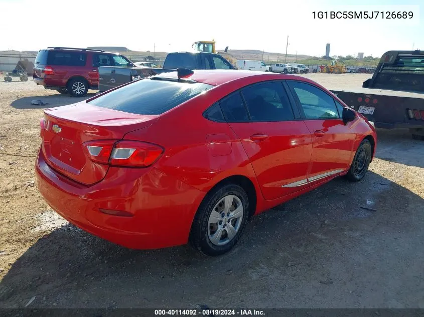 2018 Chevrolet Cruze Ls Auto VIN: 1G1BC5SM5J7126689 Lot: 40114092