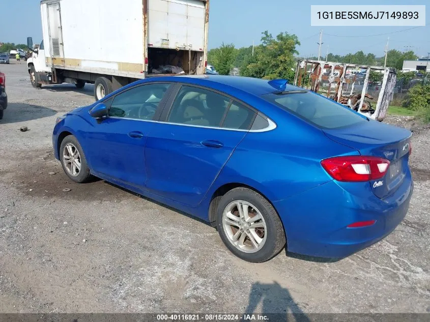 1G1BE5SM6J7149893 2018 Chevrolet Cruze Lt Auto