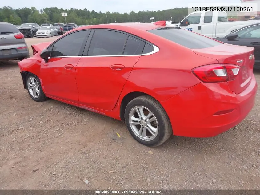 1G1BE5SMXJ7100261 2018 Chevrolet Cruze Lt Auto