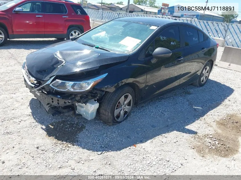 2018 Chevrolet Cruze Ls Auto VIN: 1G1BC5SM4J7118891 Lot: 40251071