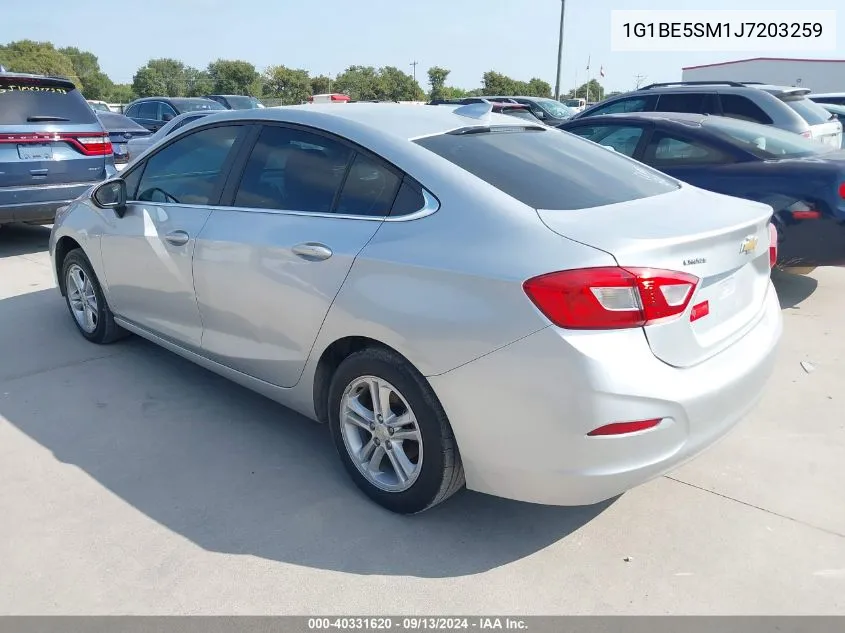 2018 Chevrolet Cruze Lt VIN: 1G1BE5SM1J7203259 Lot: 40331620