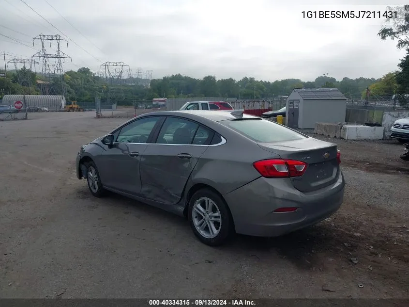 2018 Chevrolet Cruze Lt VIN: 1G1BE5SM5J7211431 Lot: 40334315