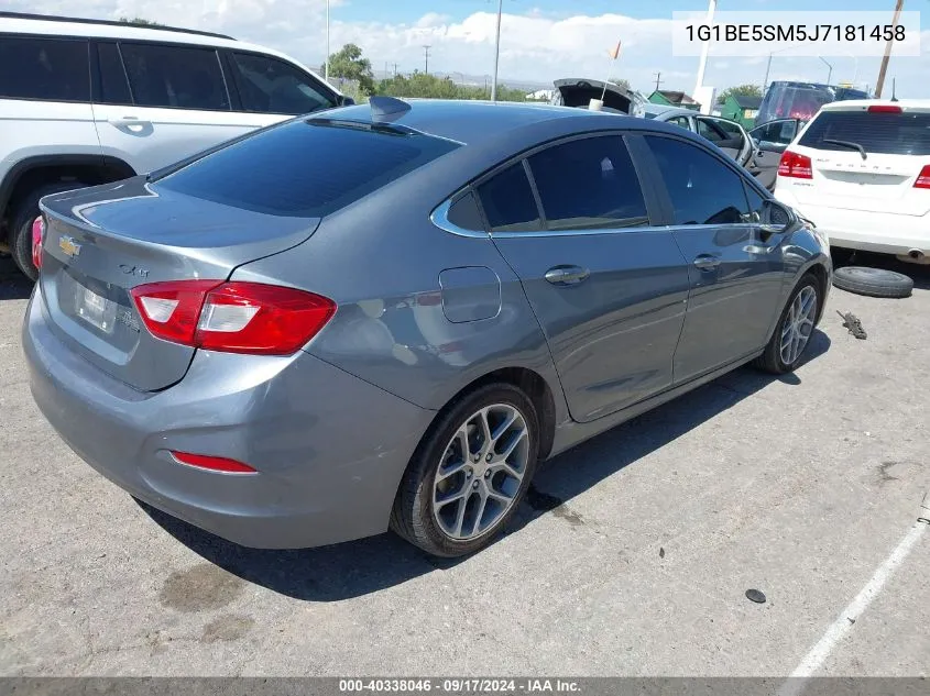 2018 Chevrolet Cruze Lt Auto VIN: 1G1BE5SM5J7181458 Lot: 40338046