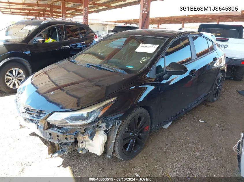 3G1BE6SM1JS645305 2018 Chevrolet Cruze Lt Auto