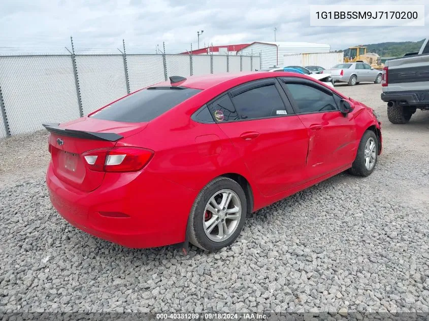 1G1BB5SM9J7170200 2018 Chevrolet Cruze Ls Manual