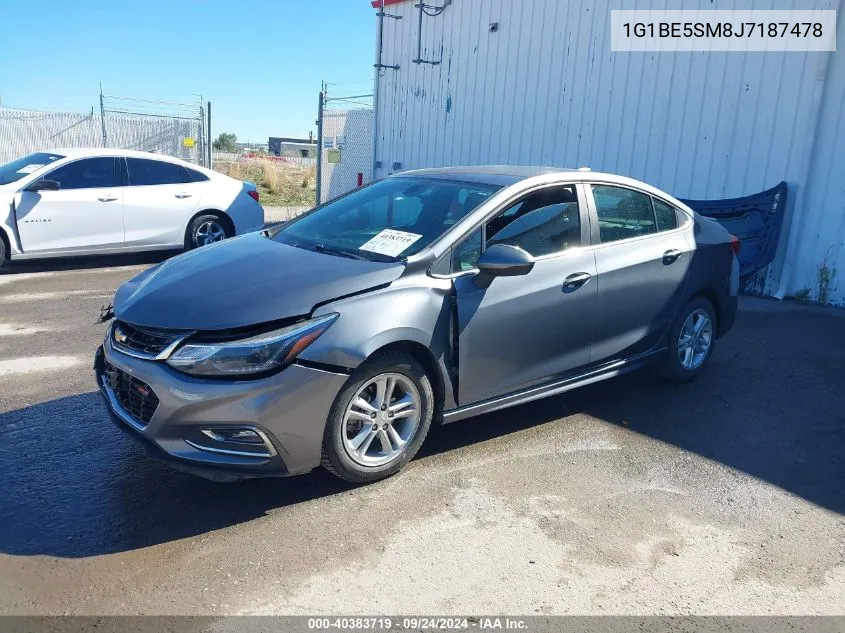 2018 Chevrolet Cruze Lt Auto VIN: 1G1BE5SM8J7187478 Lot: 40383719