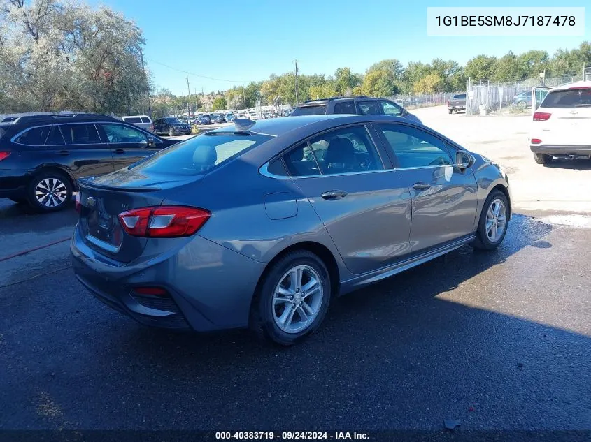 2018 Chevrolet Cruze Lt Auto VIN: 1G1BE5SM8J7187478 Lot: 40383719