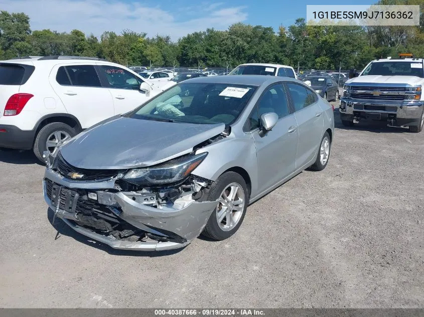 2018 Chevrolet Cruze Lt Auto VIN: 1G1BE5SM9J7136362 Lot: 40387666