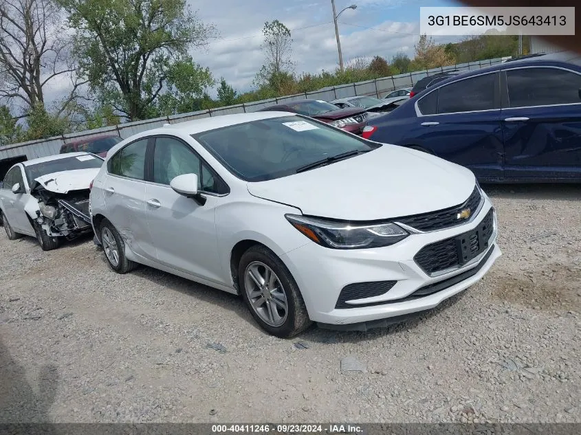 2018 Chevrolet Cruze Lt Auto VIN: 3G1BE6SM5JS643413 Lot: 40411246