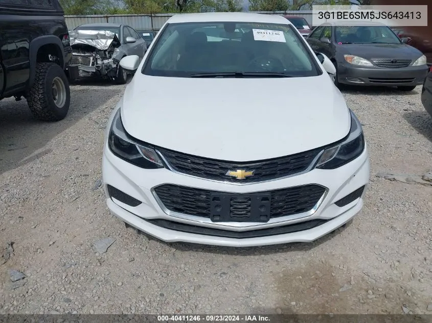 2018 Chevrolet Cruze Lt Auto VIN: 3G1BE6SM5JS643413 Lot: 40411246