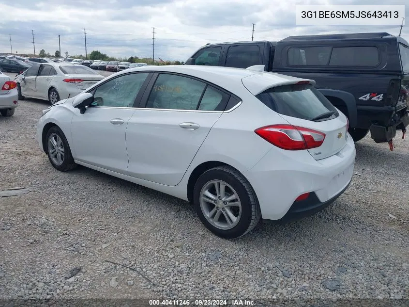 2018 Chevrolet Cruze Lt Auto VIN: 3G1BE6SM5JS643413 Lot: 40411246