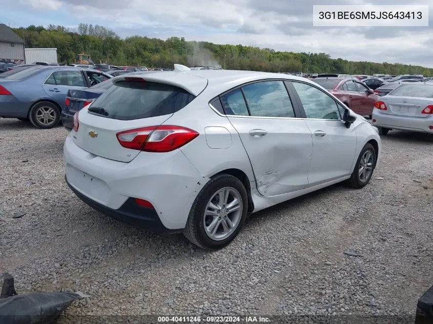 2018 Chevrolet Cruze Lt Auto VIN: 3G1BE6SM5JS643413 Lot: 40411246