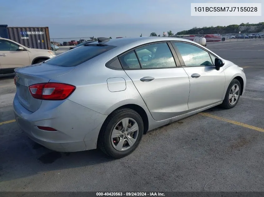 2018 Chevrolet Cruze Ls Auto VIN: 1G1BC5SM7J7155028 Lot: 40420563