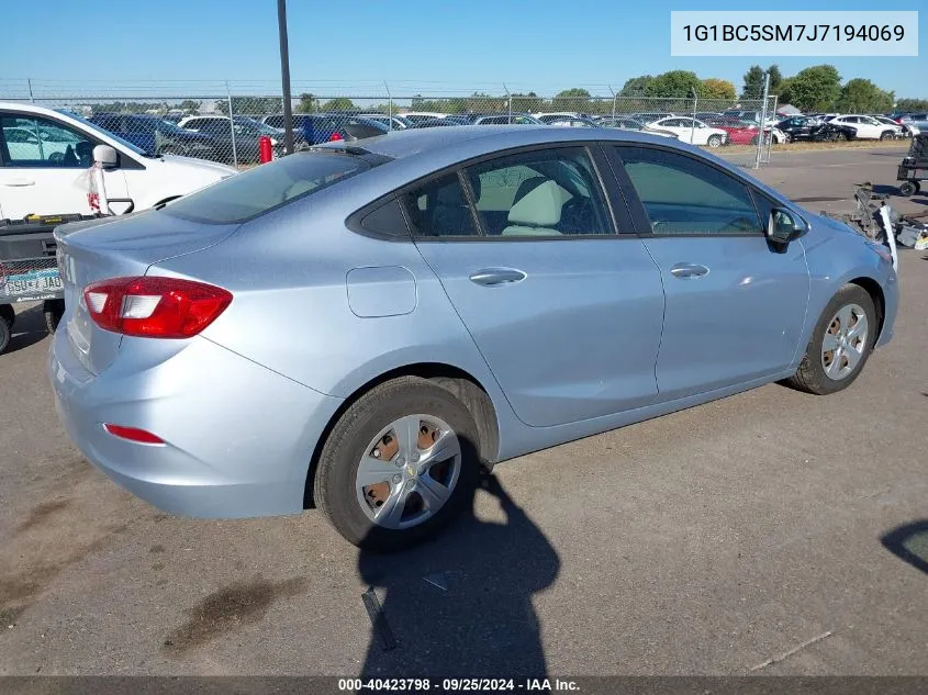 2018 Chevrolet Cruze Ls Auto VIN: 1G1BC5SM7J7194069 Lot: 40423798