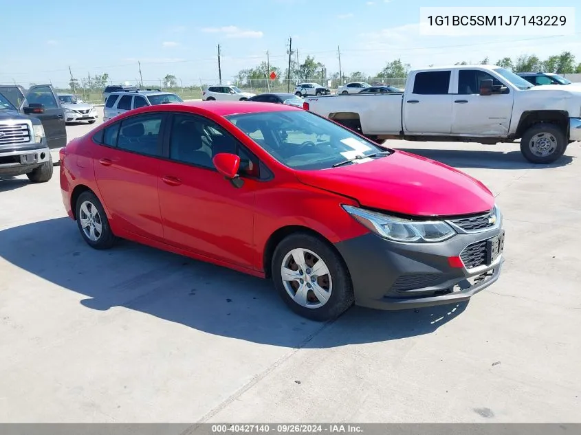 2018 Chevrolet Cruze Ls Auto VIN: 1G1BC5SM1J7143229 Lot: 40427140