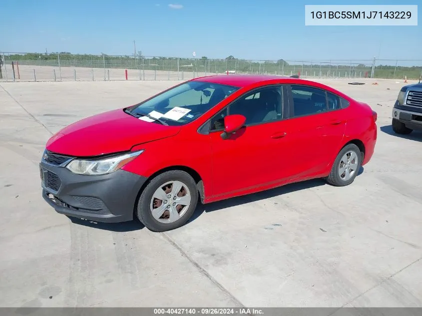 2018 Chevrolet Cruze Ls Auto VIN: 1G1BC5SM1J7143229 Lot: 40427140