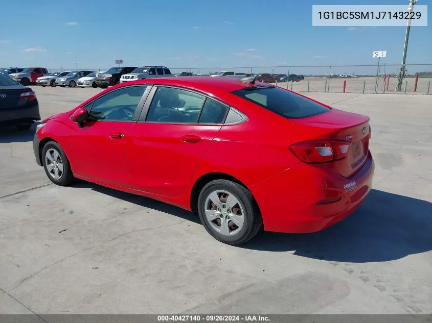 2018 Chevrolet Cruze Ls Auto VIN: 1G1BC5SM1J7143229 Lot: 40427140