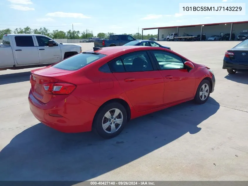 2018 Chevrolet Cruze Ls Auto VIN: 1G1BC5SM1J7143229 Lot: 40427140