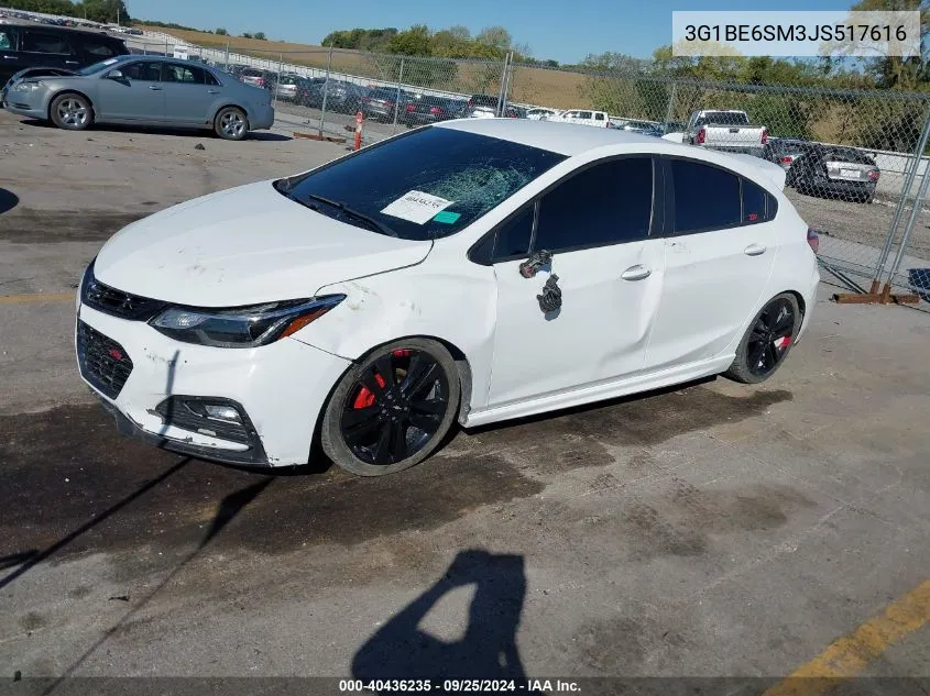 2018 Chevrolet Cruze Lt Auto VIN: 3G1BE6SM3JS517616 Lot: 40436235