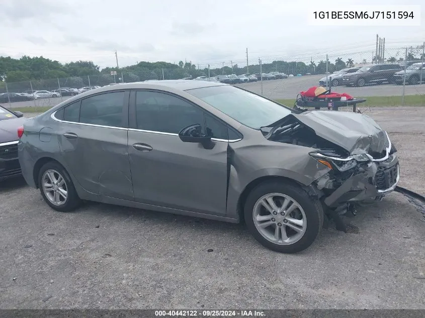 2018 Chevrolet Cruze Lt Auto VIN: 1G1BE5SM6J7151594 Lot: 40442122