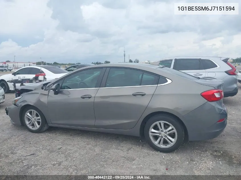 2018 Chevrolet Cruze Lt Auto VIN: 1G1BE5SM6J7151594 Lot: 40442122