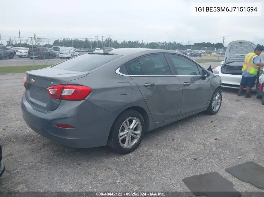 2018 Chevrolet Cruze Lt Auto VIN: 1G1BE5SM6J7151594 Lot: 40442122