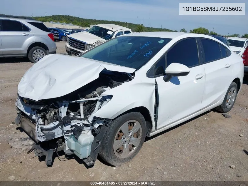 2018 Chevrolet Cruze Ls Auto VIN: 1G1BC5SM8J7235602 Lot: 40451485