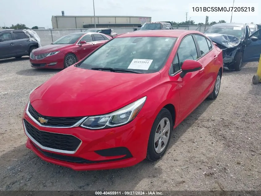 2018 Chevrolet Cruze Ls Auto VIN: 1G1BC5SM0J7205218 Lot: 40455911