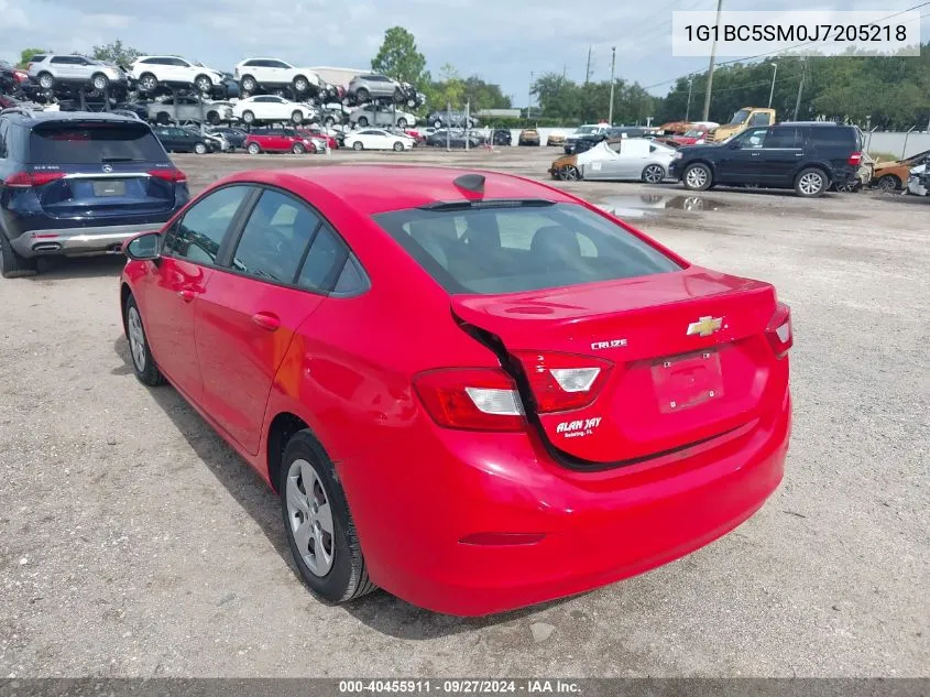 2018 Chevrolet Cruze Ls Auto VIN: 1G1BC5SM0J7205218 Lot: 40455911