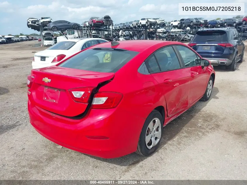 2018 Chevrolet Cruze Ls Auto VIN: 1G1BC5SM0J7205218 Lot: 40455911