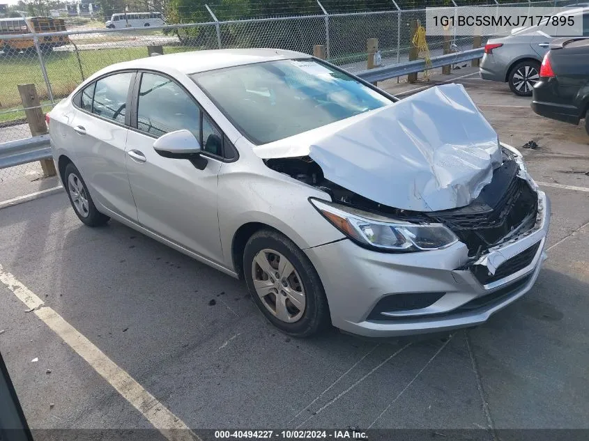 2018 Chevrolet Cruze Ls Auto VIN: 1G1BC5SMXJ7177895 Lot: 40494227