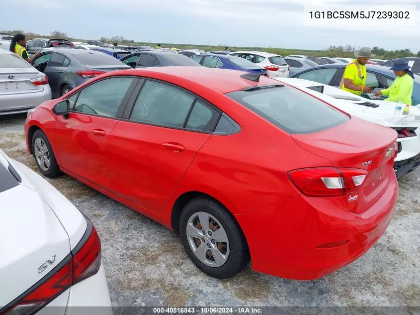 2018 Chevrolet Cruze Ls VIN: 1G1BC5SM5J7239302 Lot: 40516843