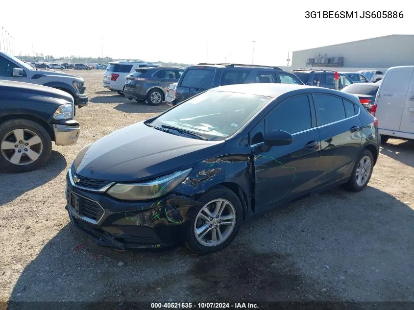 2018 Chevrolet Cruze Lt VIN: 3G1BE6SM1JS605886 Lot: 40521635