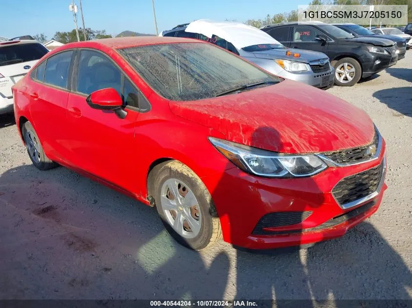 2018 Chevrolet Cruze Ls Auto VIN: 1G1BC5SM3J7205150 Lot: 40544204