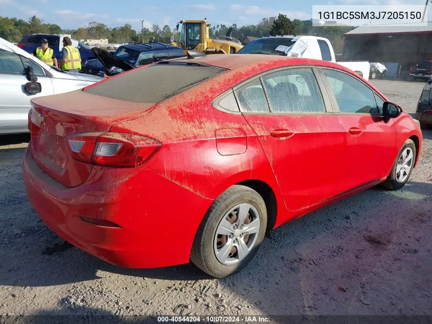 2018 Chevrolet Cruze Ls Auto VIN: 1G1BC5SM3J7205150 Lot: 40544204