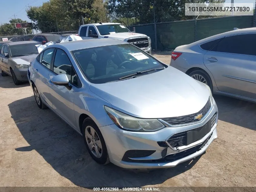 2018 Chevrolet Cruze Ls Auto VIN: 1G1BC5SM8J7217830 Lot: 40562968