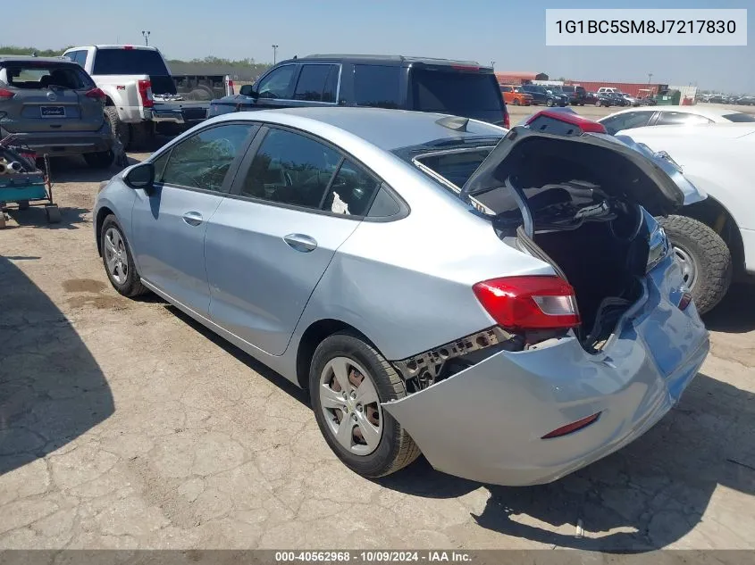 2018 Chevrolet Cruze Ls Auto VIN: 1G1BC5SM8J7217830 Lot: 40562968