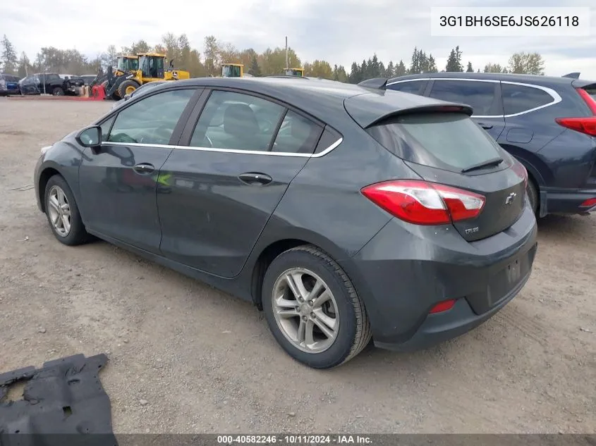 2018 Chevrolet Cruze Lt Auto VIN: 3G1BH6SE6JS626118 Lot: 40582246