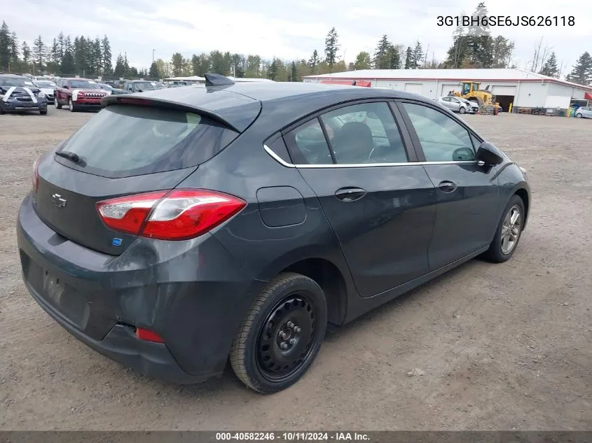 2018 Chevrolet Cruze Lt Auto VIN: 3G1BH6SE6JS626118 Lot: 40582246