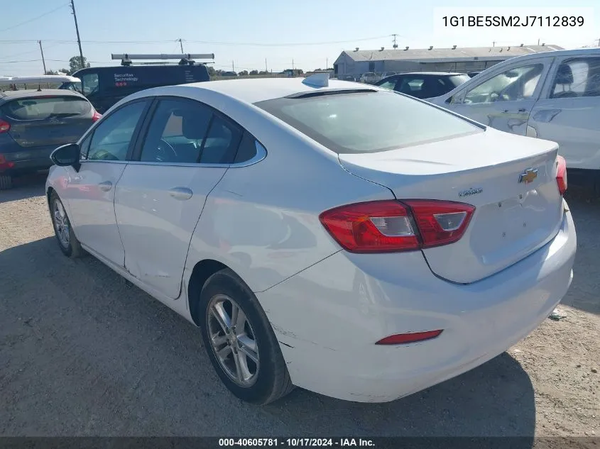 2018 Chevrolet Cruze Lt Auto VIN: 1G1BE5SM2J7112839 Lot: 40605781