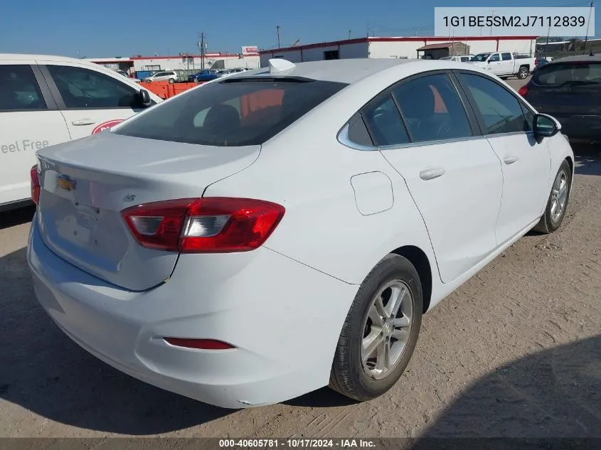 2018 Chevrolet Cruze Lt Auto VIN: 1G1BE5SM2J7112839 Lot: 40605781