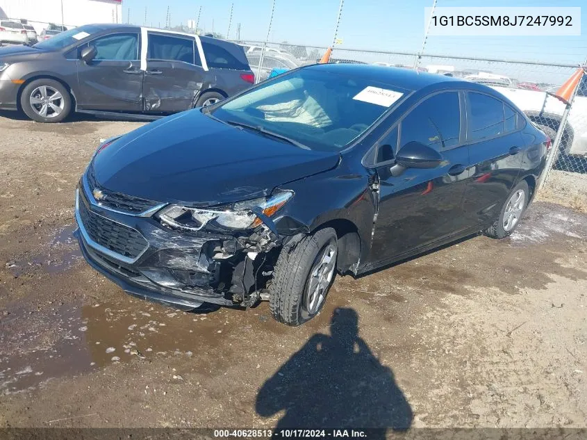 2018 Chevrolet Cruze Ls Auto VIN: 1G1BC5SM8J7247992 Lot: 40628513