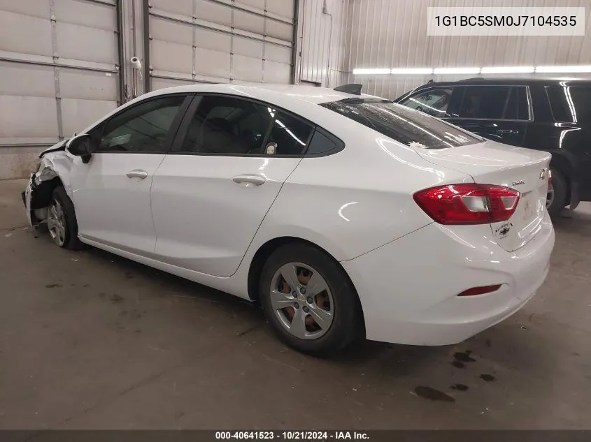 2018 Chevrolet Cruze Ls VIN: 1G1BC5SM0J7104535 Lot: 40641523